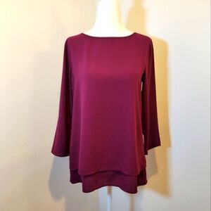 The Limited Burgundy Quarter Sleeve Women's Shirt